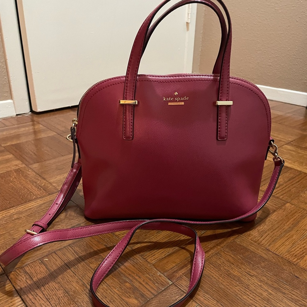 Dusty Rose Kate Spade top handle with crossbody strap